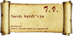 Terch Valéria névjegykártya